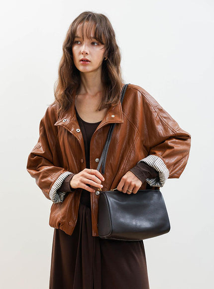 We’Dee Women's Vintage Blouson Jacket Brown 721051374