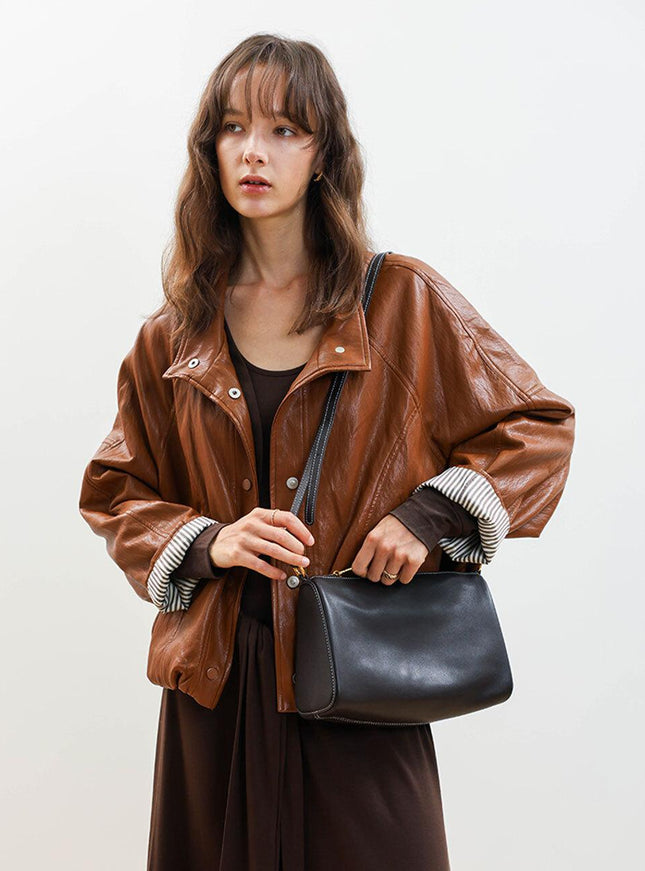 We’Dee Women's Vintage Blouson Jacket Brown 721051374