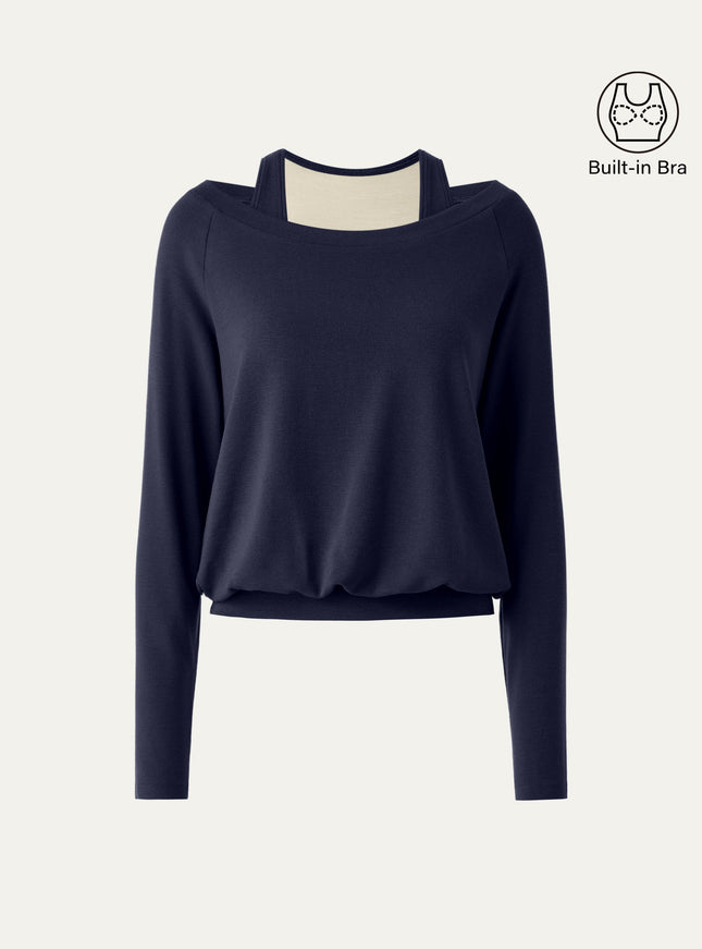 Multi-Wear Layering Built-In Bra Top