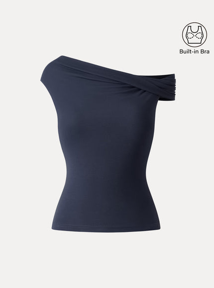Multi-wear Versatile Necklines Built-In Bra Top