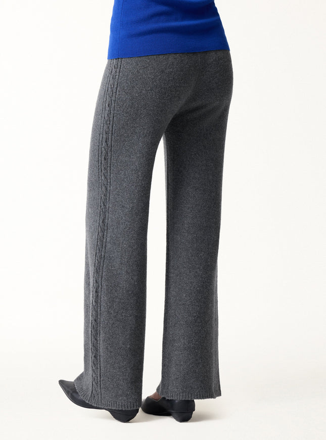 Merino-Blend Drawstring Wide-Leg Knit Pants