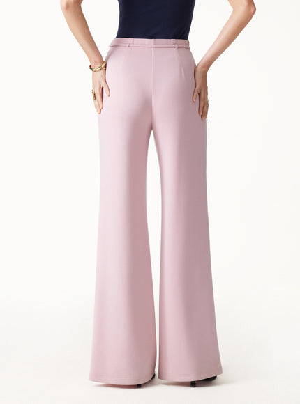 2Pcs Set Long Sleeve Drop-Shoulder Cardigan & High-Rise Flare Pants with Pockets