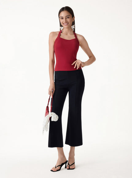 Sleek Halter Built-In Bra Top