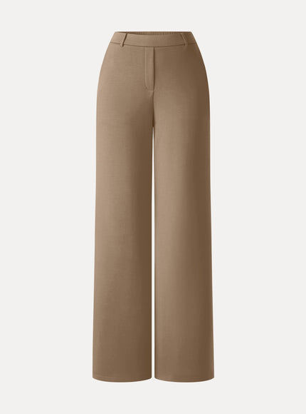 TravelEase Lyocell Spacer High-Rise Wide Leg Pants with Pockets