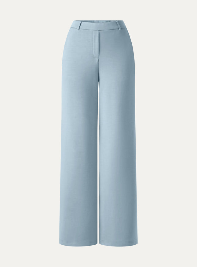 TravelEase Lyocell Spacer High-Rise Wide Leg Pants with Pockets