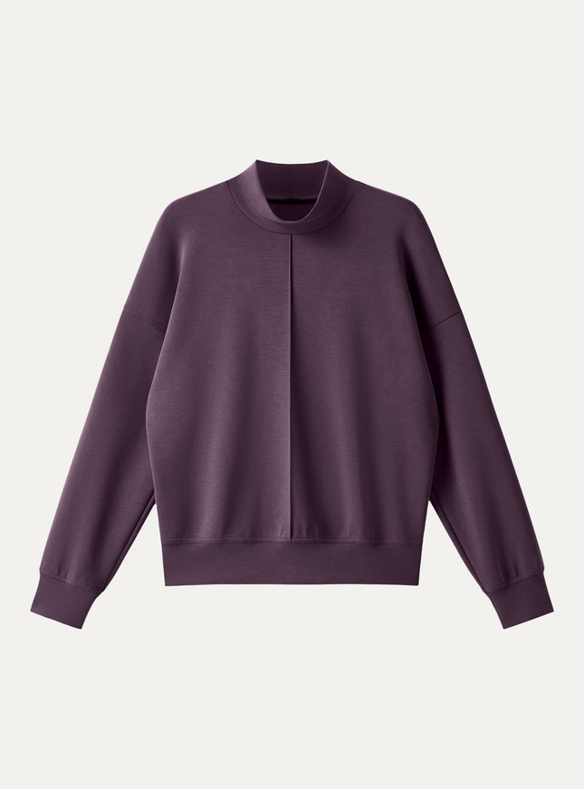Modal Spacer Mockneck Long Sleeve Pullover Shirt