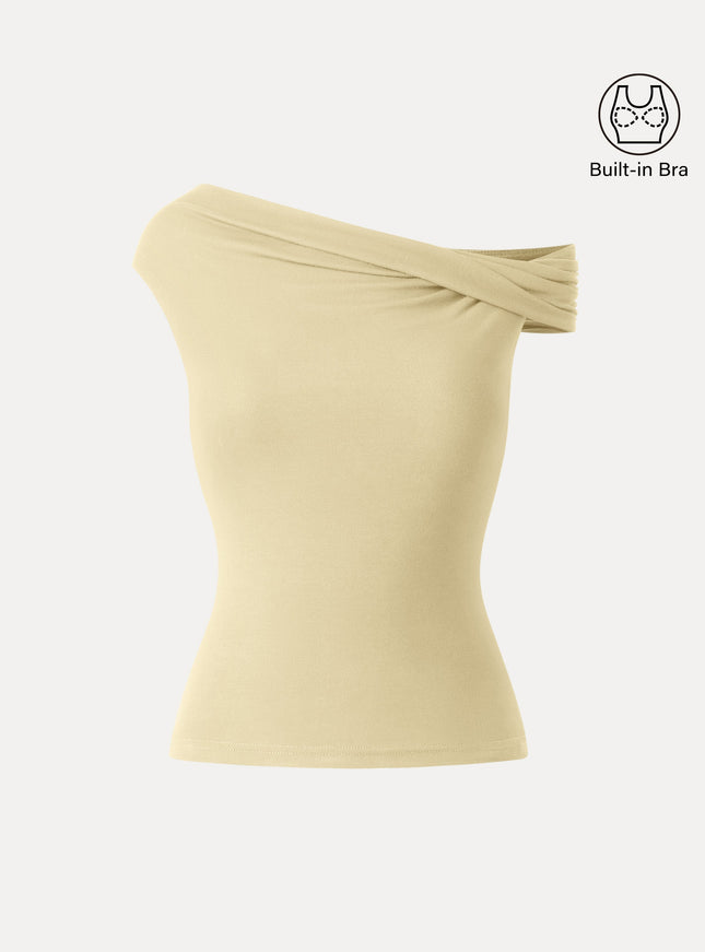 Multi-wear Versatile Necklines Built-In Bra Top