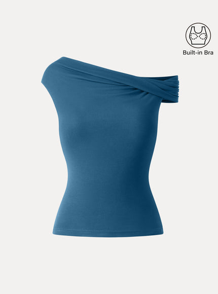 Multi-wear Versatile Necklines Built-In Bra Top