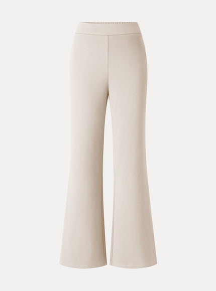 Ponte High-Rise Wide-Leg Pants with Pockets - Pure Black