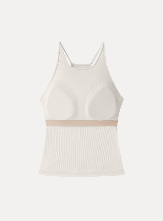 CoolTouch Ribbed Racer Back Built-In Bra Tank