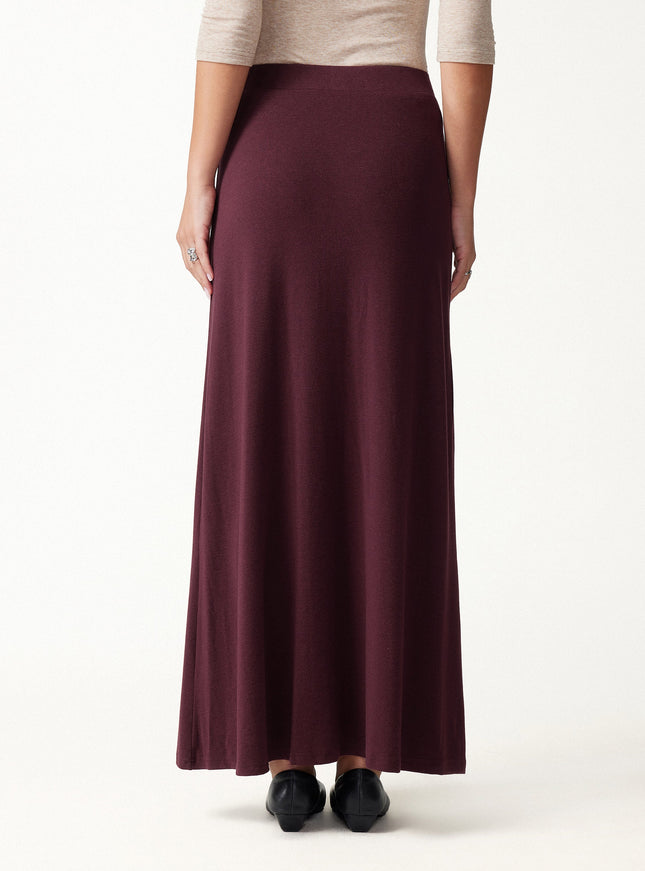 2Pcs Set Boatneck Top & High-Rise A-Line Maxi Skirt