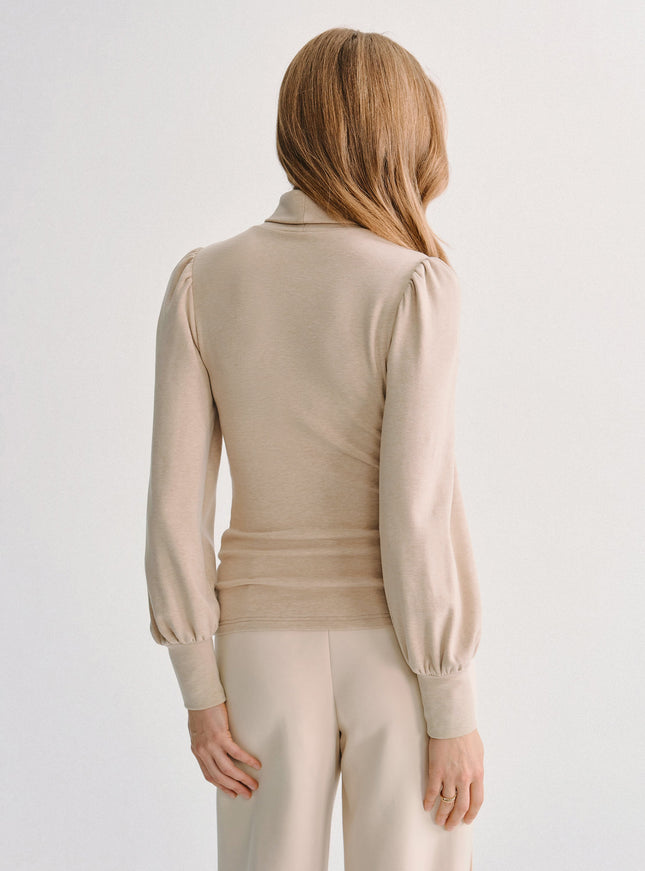 Turtleneck Puff Sleeve Top