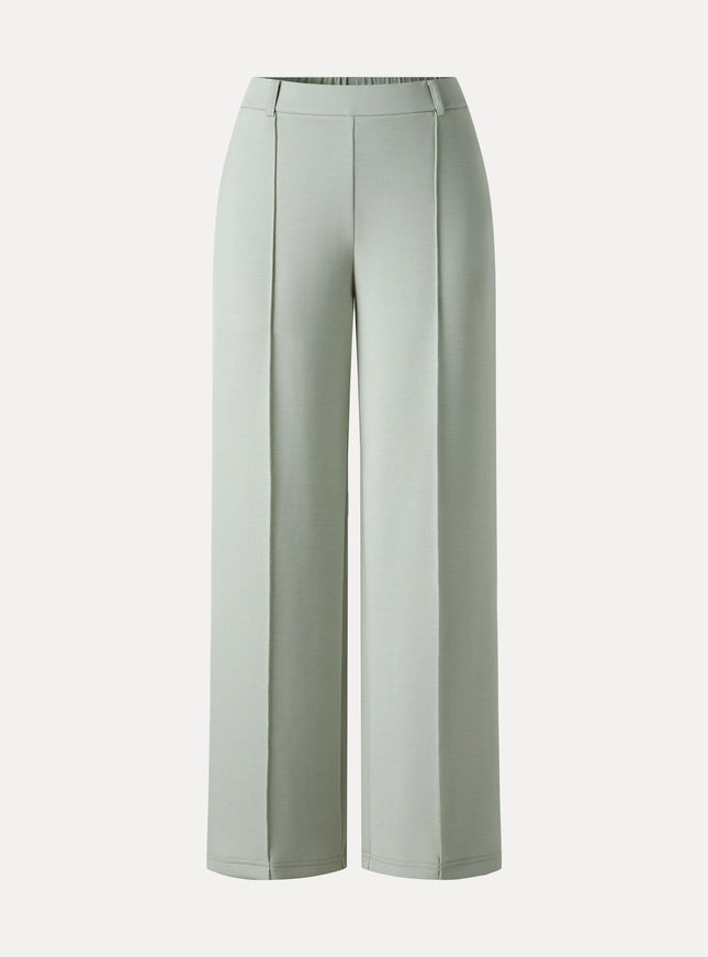 Lyocell Spacer Knit Cropped Straight-Leg Pants with Pockets