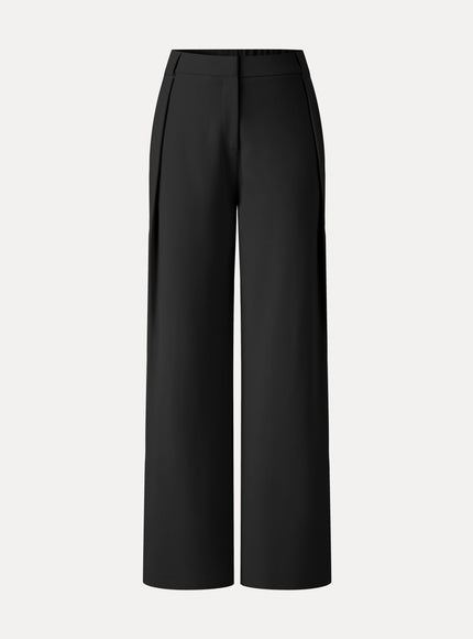 Ponte High-Rise Straight-Leg Pants with Pockets - Heather Charcoal Grey