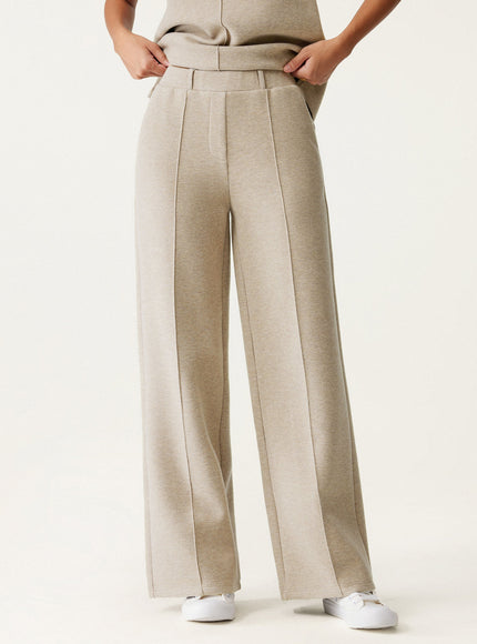 2Pcs Set Tall Turtle Neck Split Hem Top & High Waisted Warm Straight Leg Pull On Pant