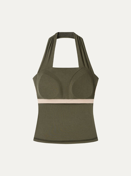 CoolTouch Halter Going-Out Built-In Bra Top