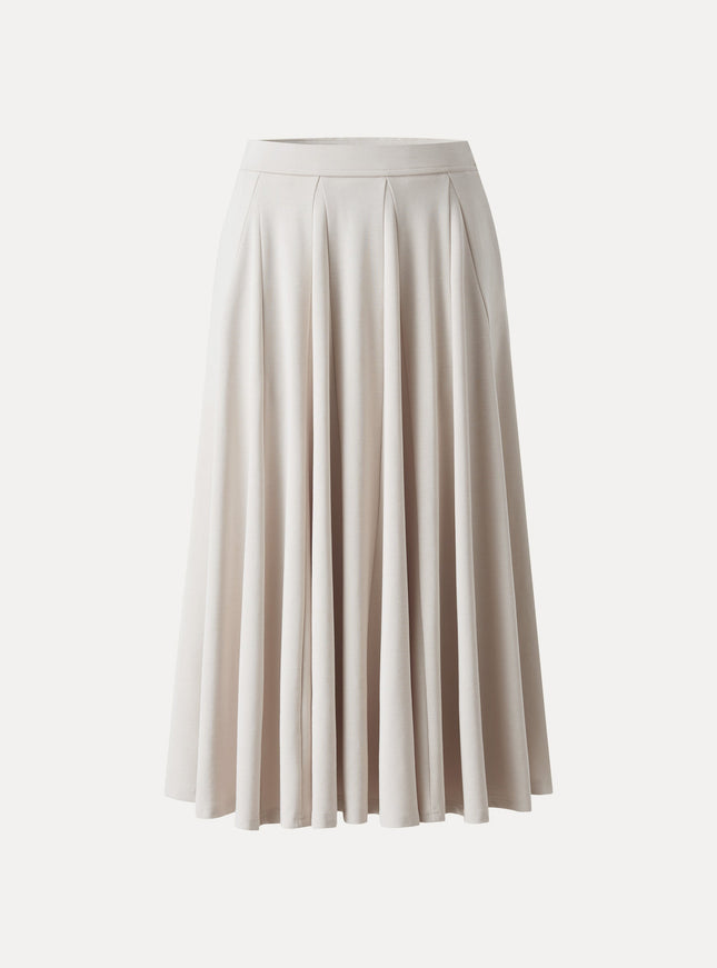 Lyocell Blend Volume Skirt with Pockets