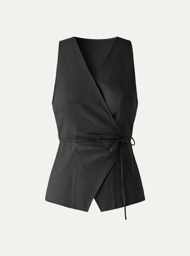 Wrap Top with Self-Tie